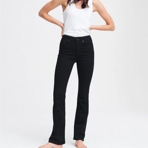 Nina high rise boot cut - no fade black